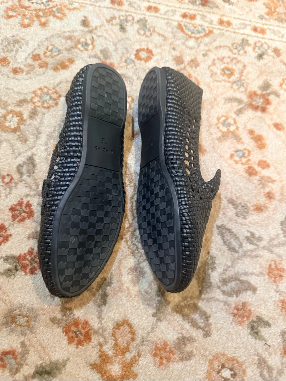 Birdies Woven Starling vegan leather Black Slip-On Loafers  worn once
